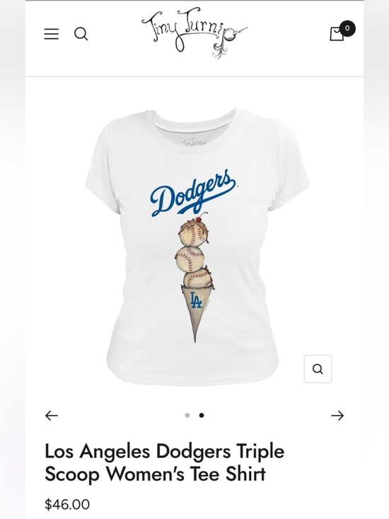 Tops - Los Angeles Dodgers Triple Scoop Women's Tee Shirt